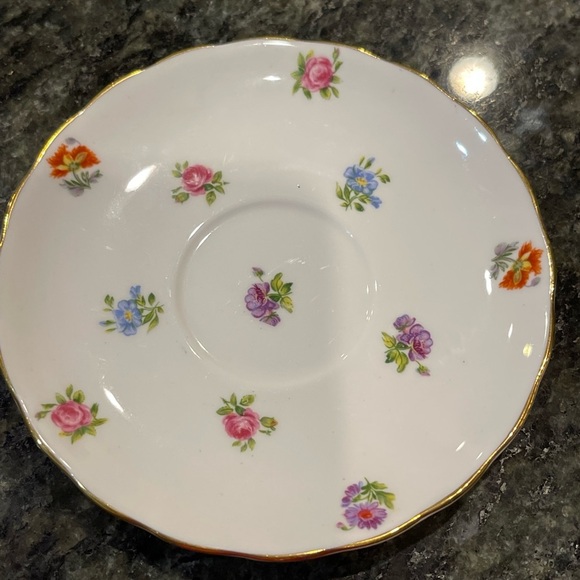 🫖 Vintage Westbrook bone China teacup and saucer English countryside floral - Picture 5 of 5